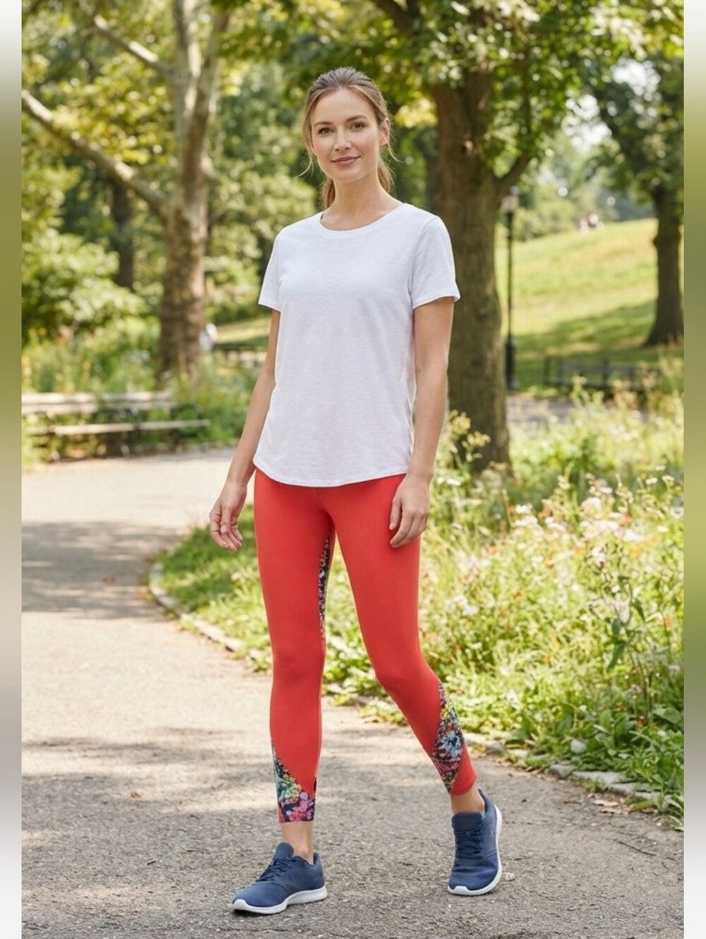 Soulgani Animal Hair Resistant Red Leggings size L